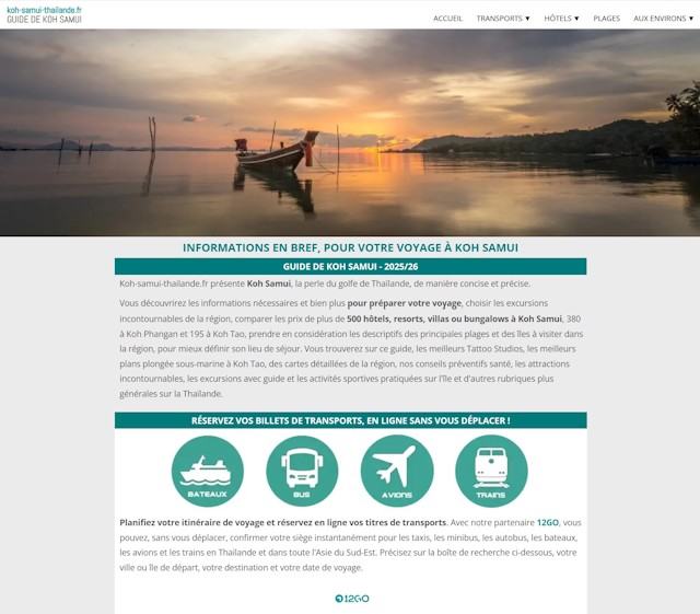 LE GUIDE DES TRANSPORTS A KOH SAMUI